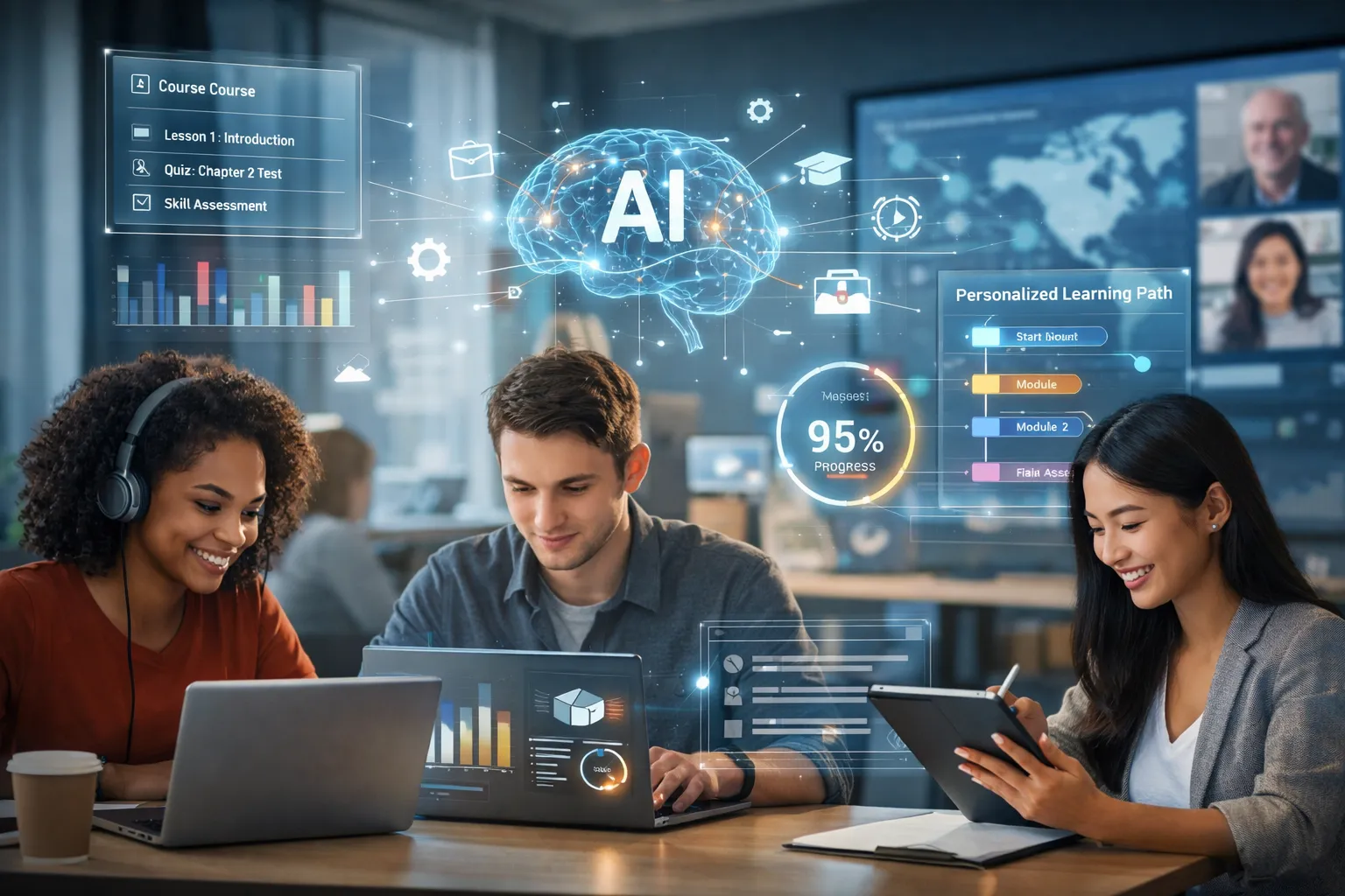 AI-Driven Online Learning: From Content Creation to Skill Mastery