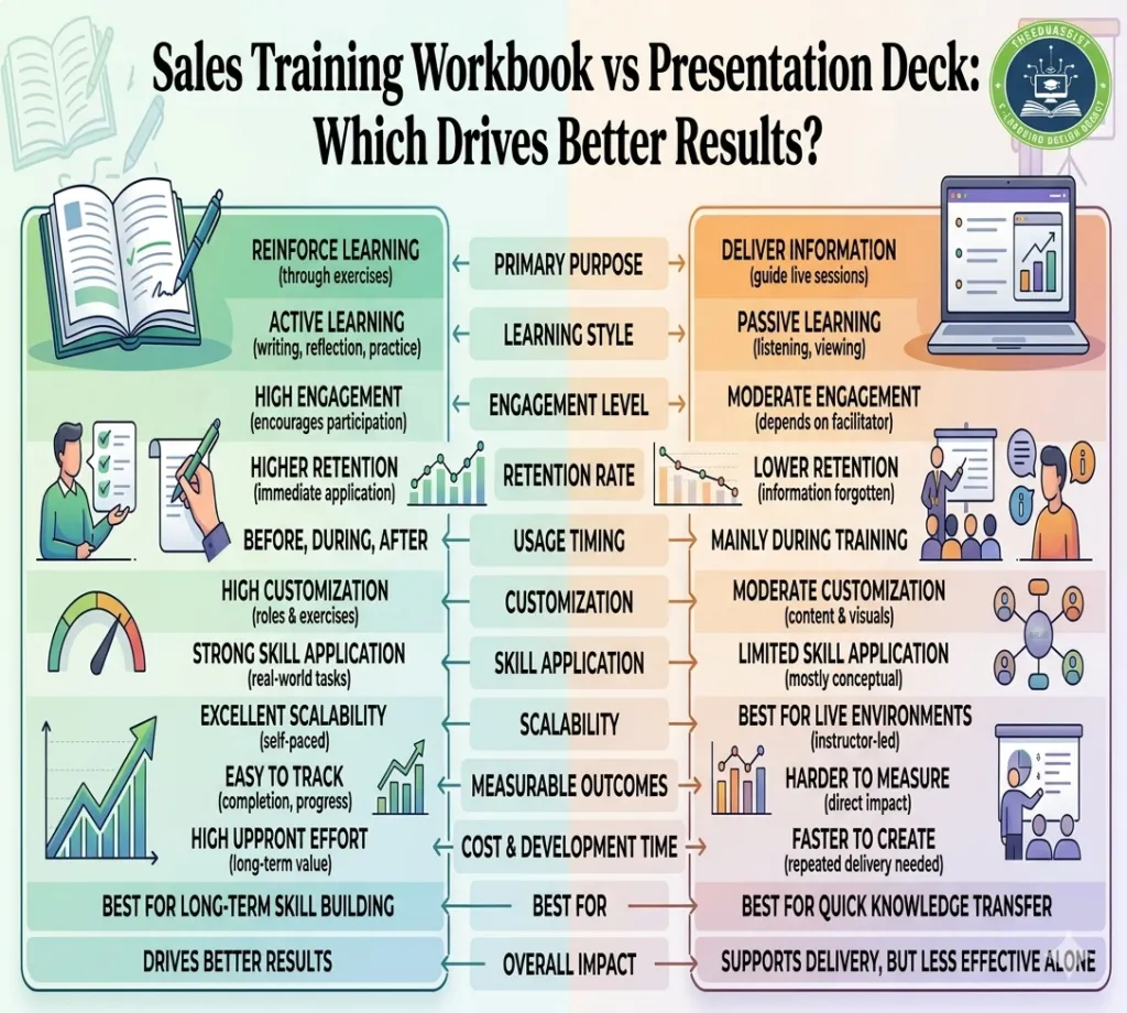 Sales Training workbook Vs Presentation Deck