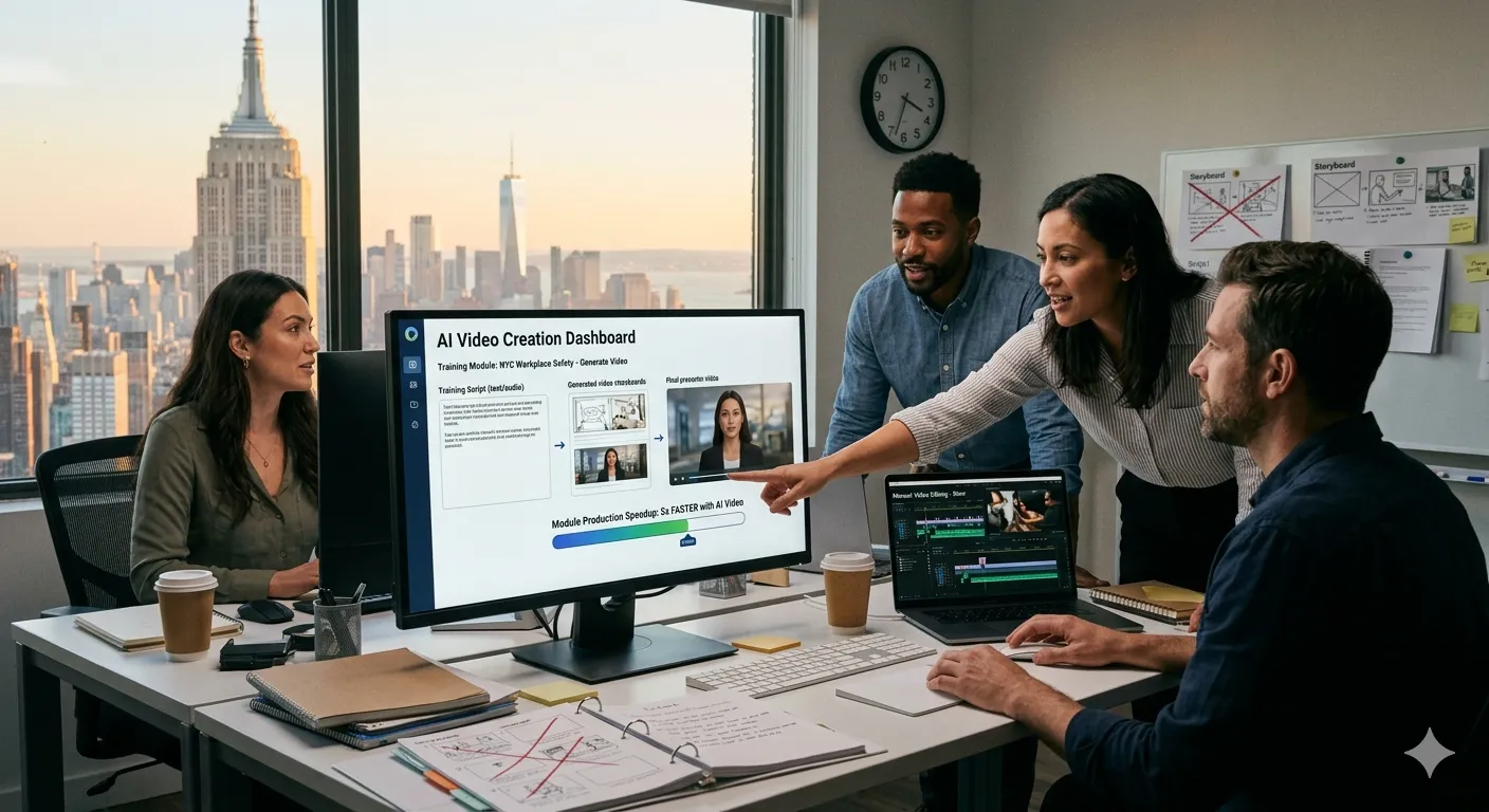 Busy E-Learning Teams in New York: How AI Video Creation Can Speed Up Their Training Module Production