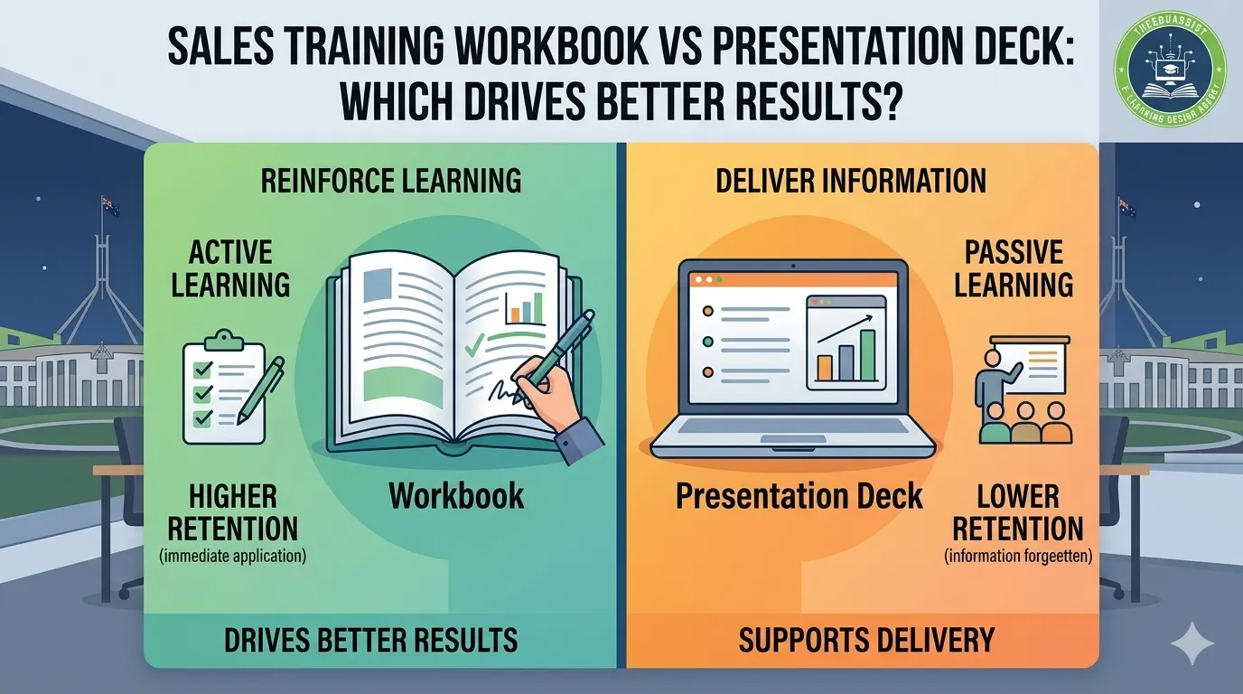 Sales Training Workbook vs Presentation Deck: Which Drives Better Results?
