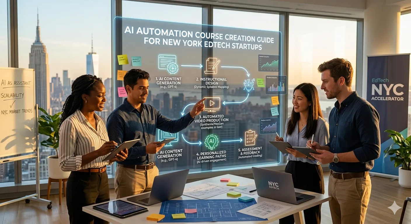 Instructional designers planning eLearning curriculum on AI automation