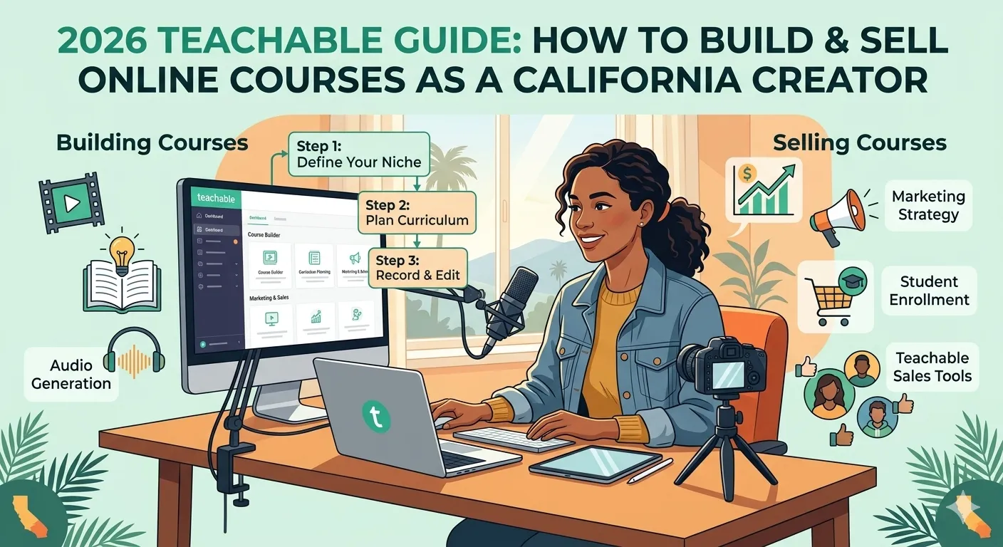 Steps involved in creating course via Teachable