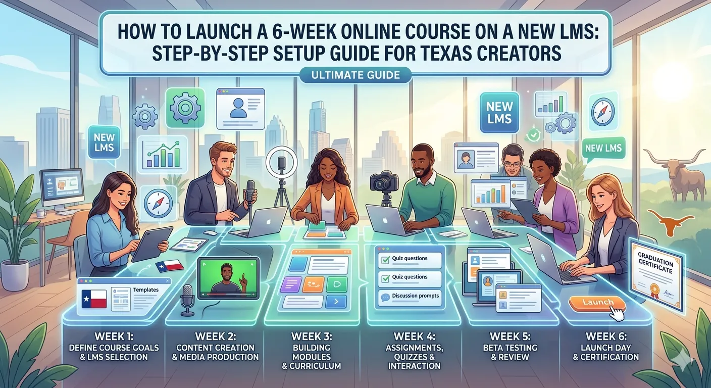 How to Launch a 6-Week Online Course on a New LMS: Step-by-Step Setup Guide for Texas Creators