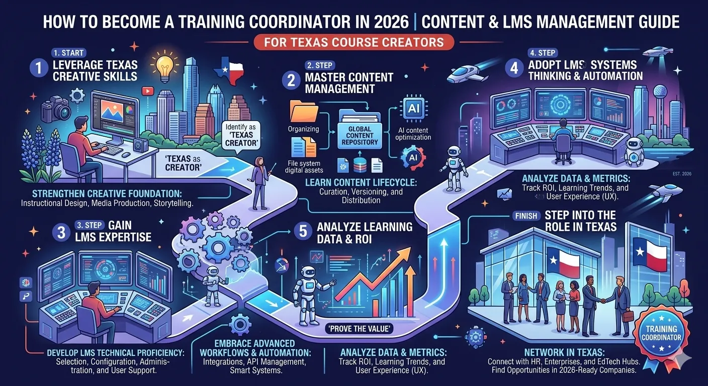 Process involved in becoming a training coordinator in Texas