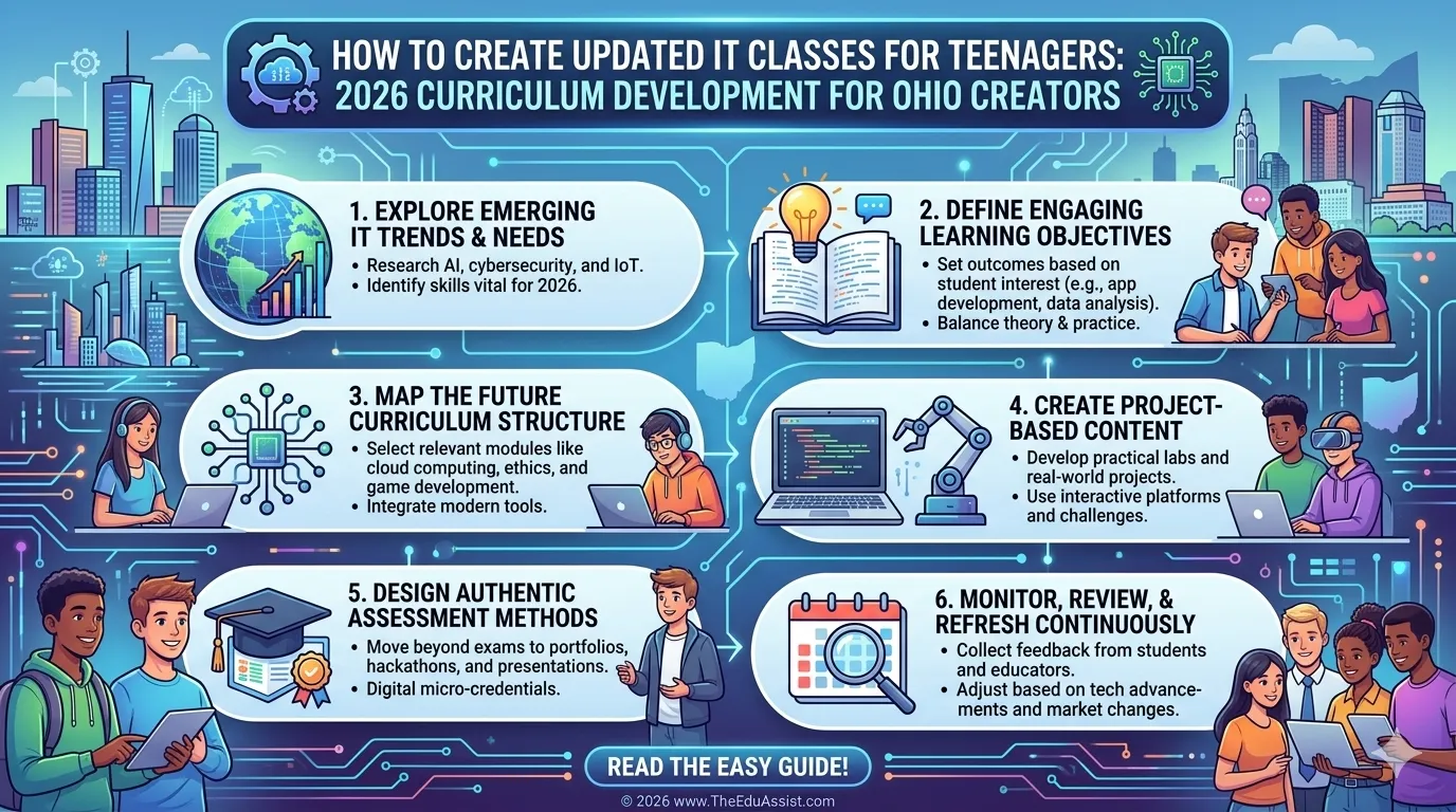 Steps involved in creating updated IT courses for teenagers in Ohio in 2026