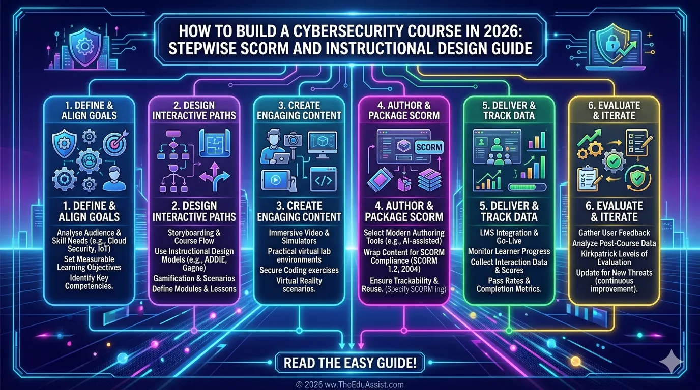 How to create cybersecurity course using SCROM and Instructional design guide in 2026