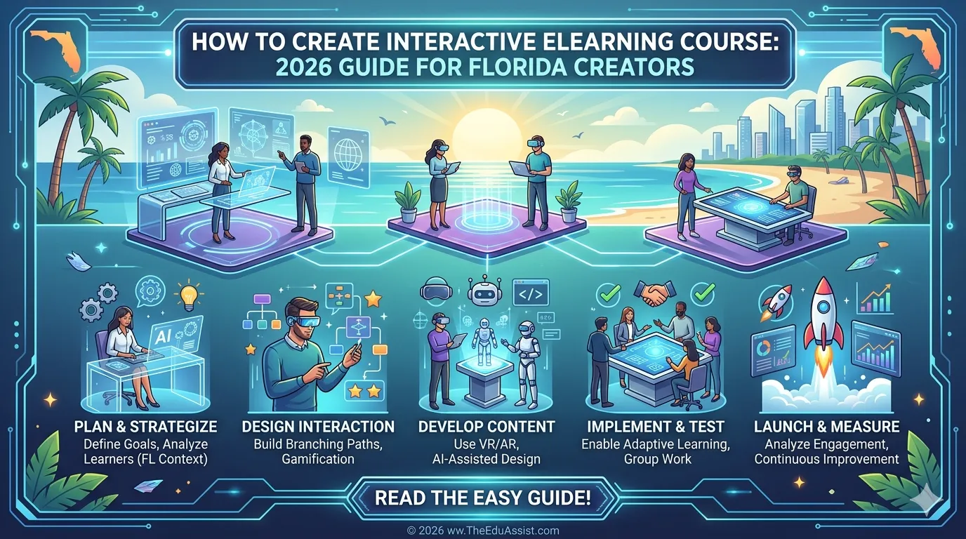Steps in creating an interactive eLearning course in Florida
