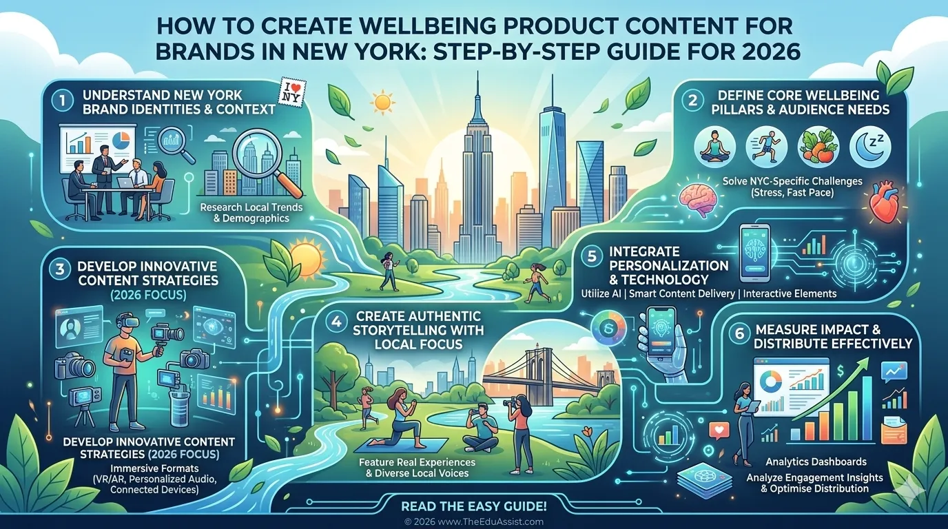 Process involved in creating wellbeing product content for brands in New York in 2026