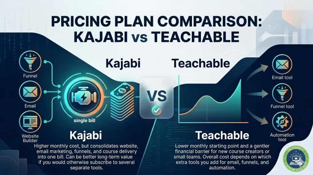 Pricing Plan Comparison Kajabi vs Teachable: