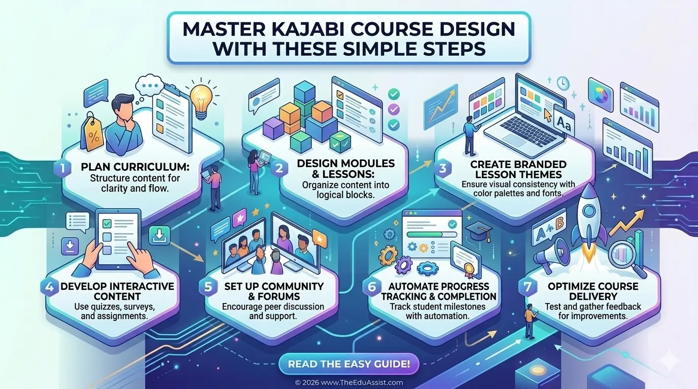 kajabi course design steps