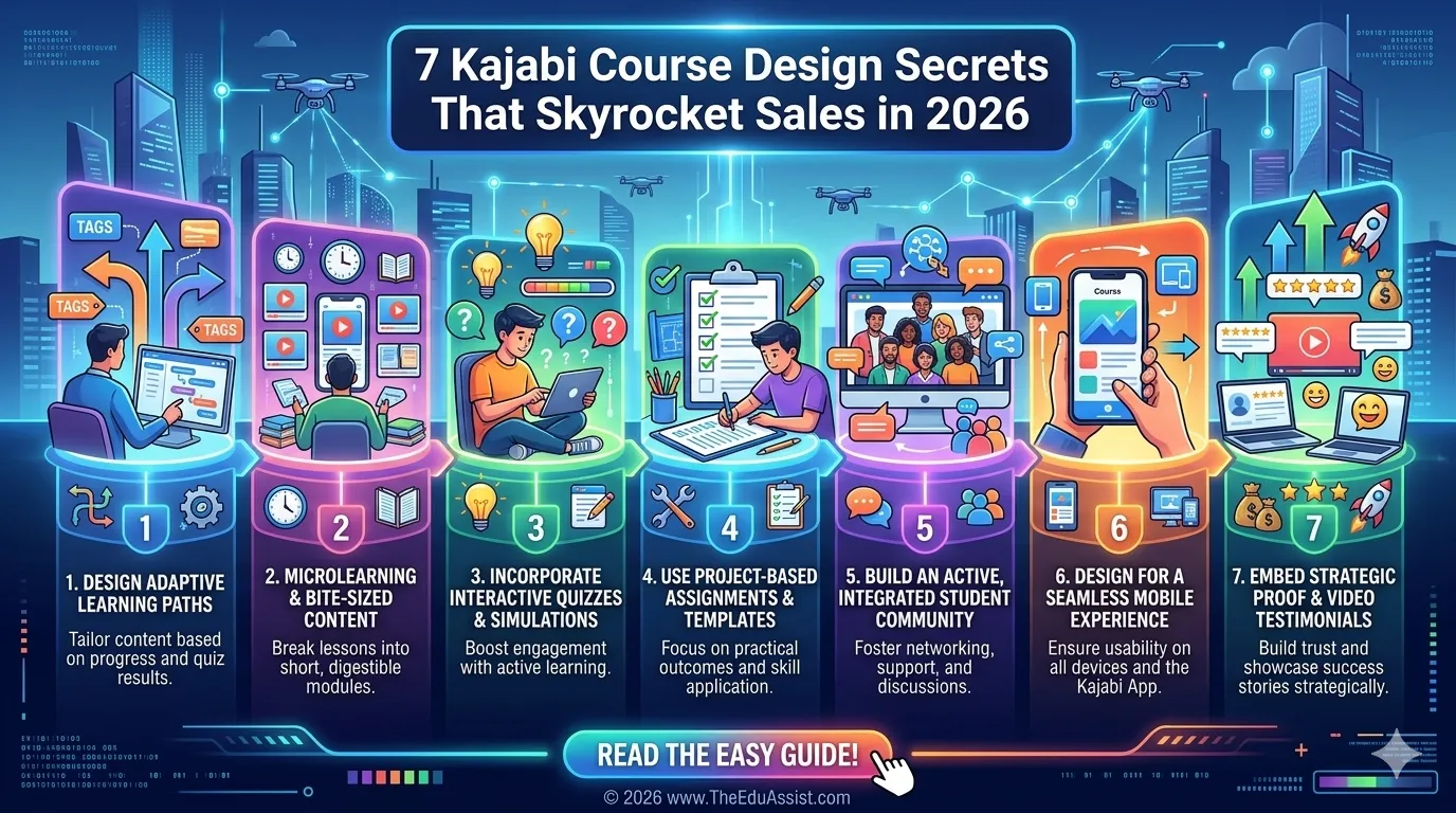 kajabi course deign secrets