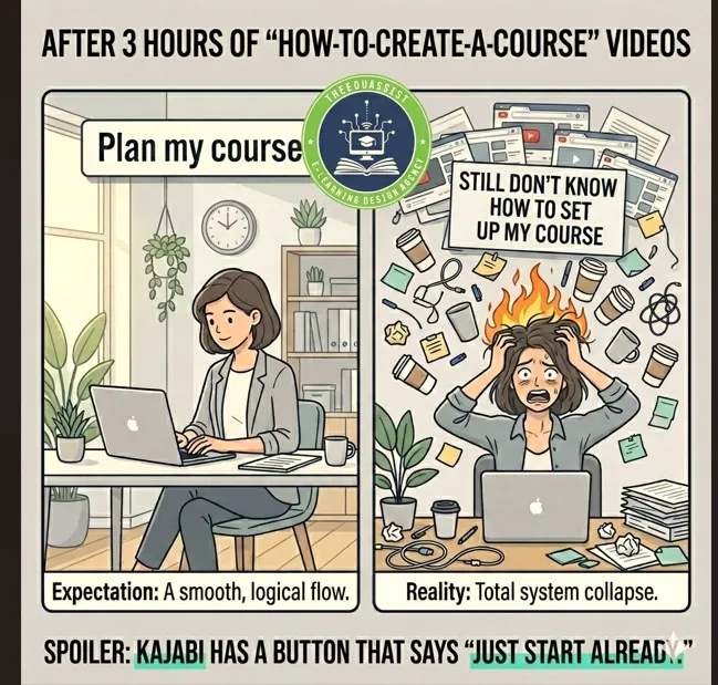 setup online course kajabi