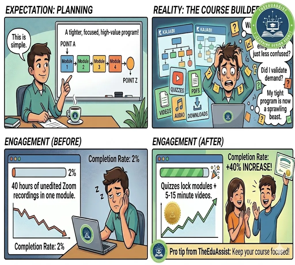 kajabi online course setup