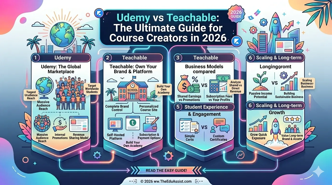 Udemy vs Teachable: The Ultimate Guide for Course Creators in 2026
