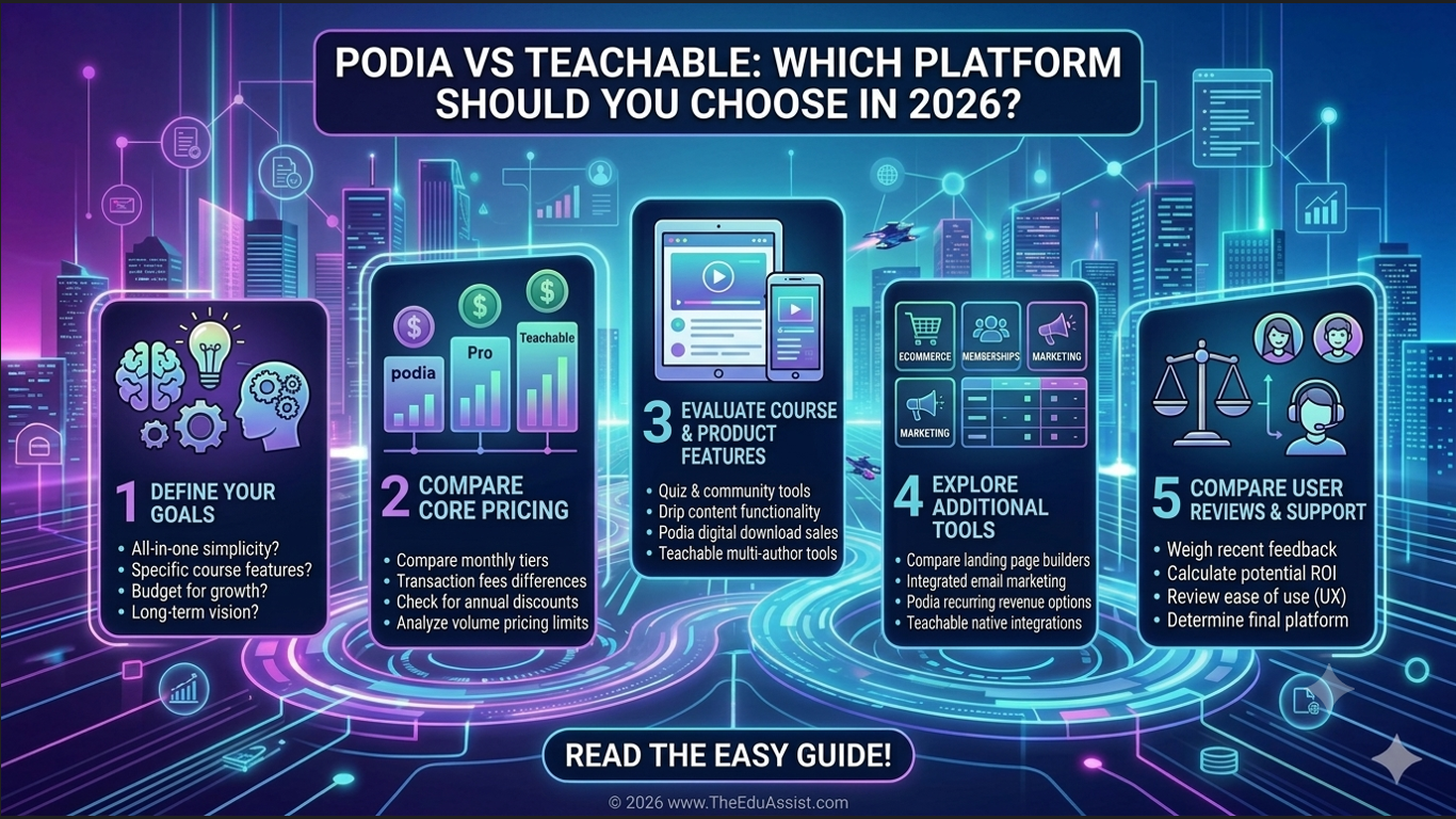 how to choose between podia and teachable