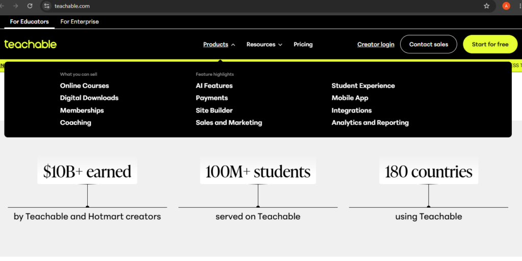 Teachable LMS